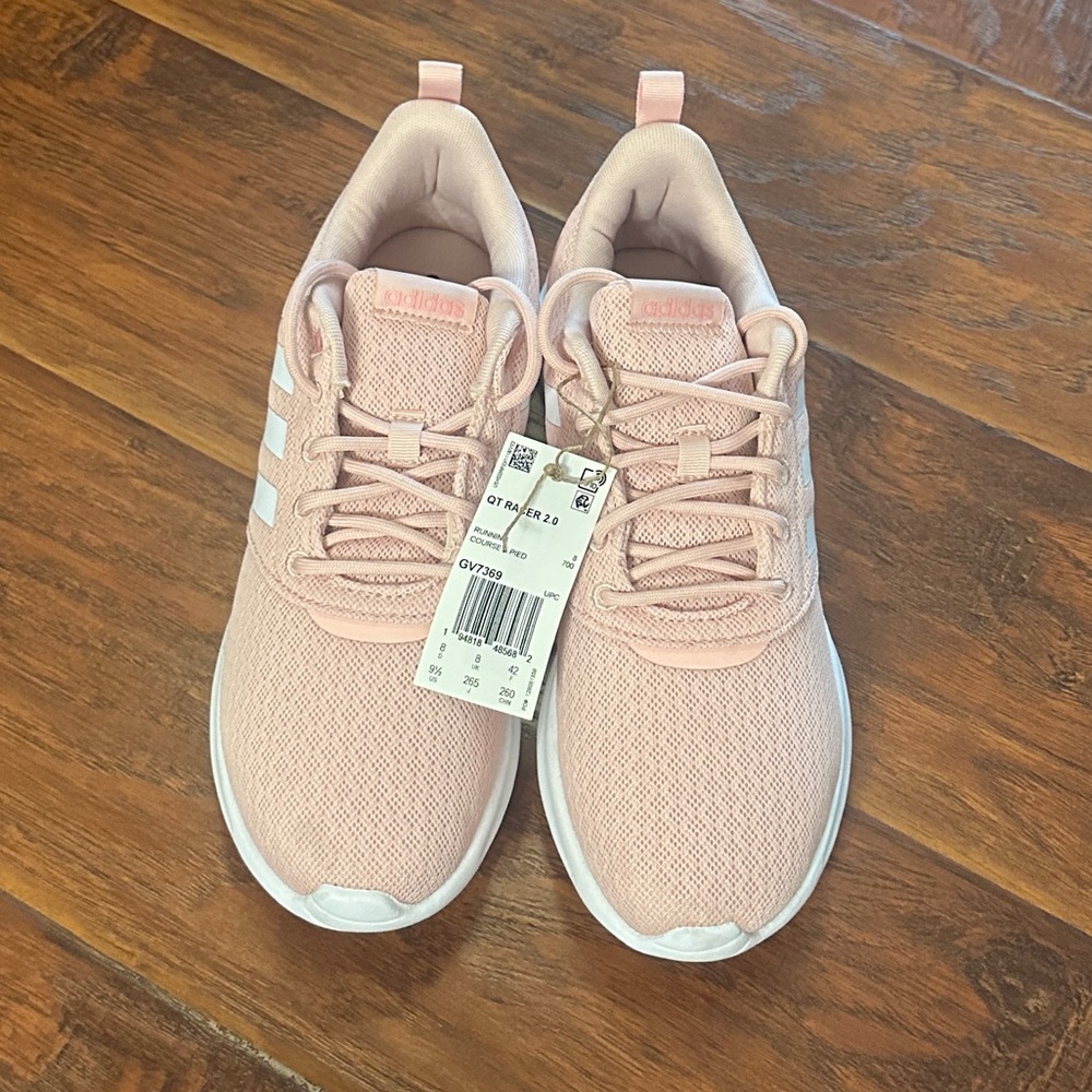 Adidas QT Racer 2.0 Sneakers – Pink/White, Women’s Size 9.5, NWT